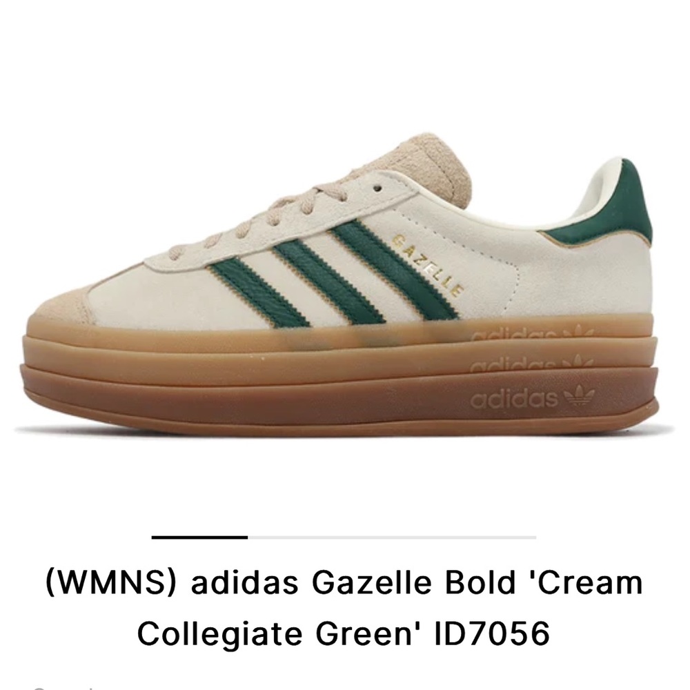 Woman adidas Gazelle bold cream collegiate ID7056x